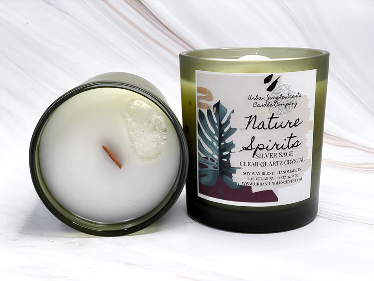 Nature Spirits Scented Crystal Candle